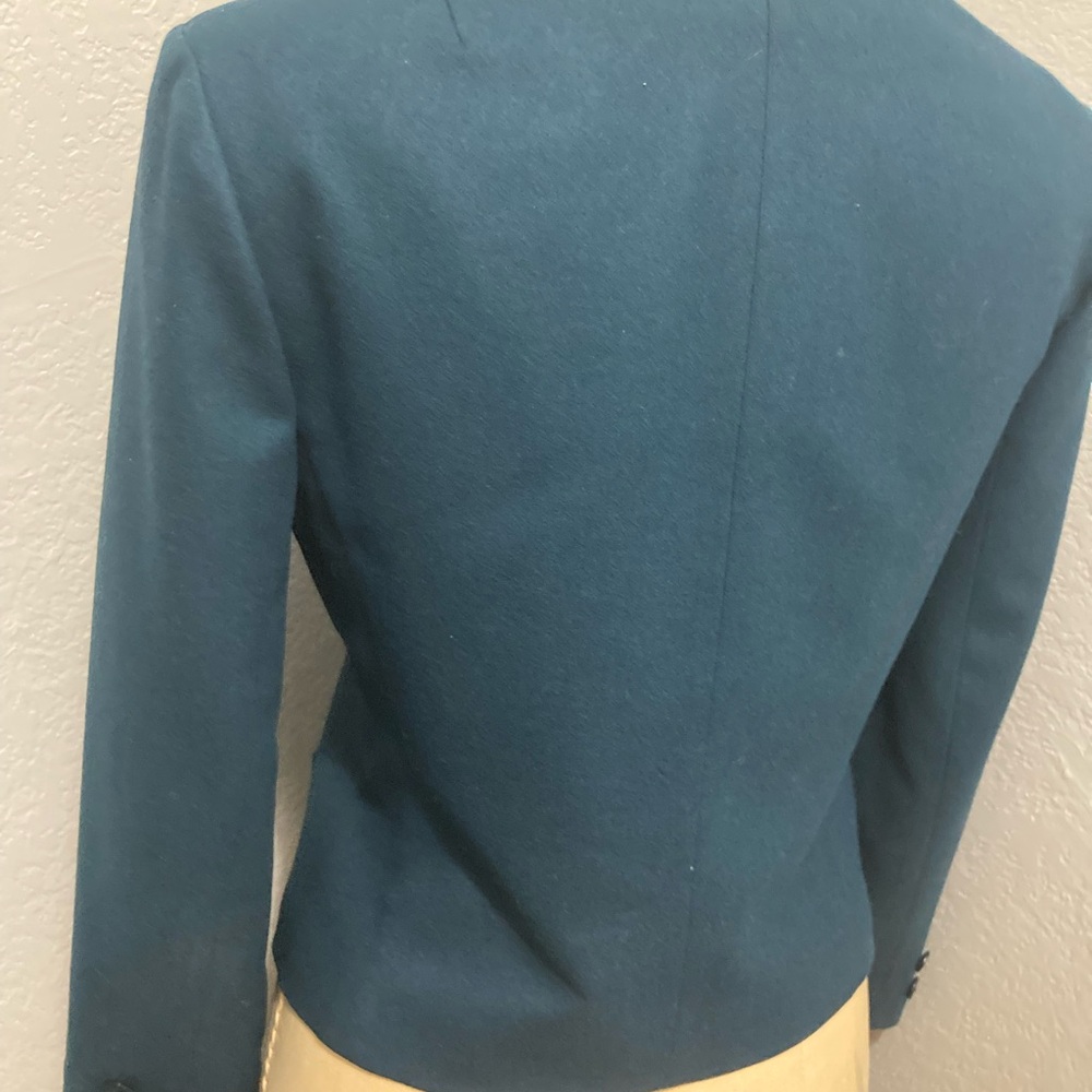Pendleton Teal Wool Cropped Blazer Small Petite V… - image 3